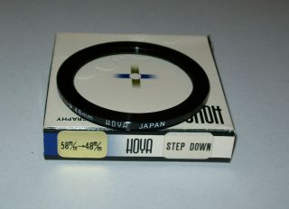 Vintage Hoya 58 - 48mm Step Down Filter Ring Made In Japan