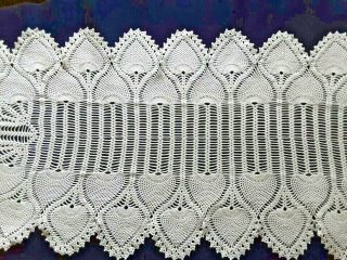 Vintage Hand Crochet Lace Table Runner 37 