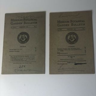 2 - Vtg Missouri Botanical Garden Bulletins 1925 Lawn 1939 Roses St.  Louis,  MO 2