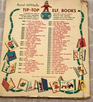 VTG Book: The Ten Commandments for Children Rand McNally Tip Top Elf HC HTF 3