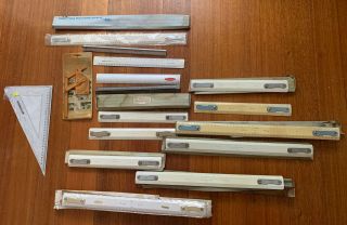 Vintage Rulers Drawing Scale Drafting Machine Scales W&g Engineering Bulk