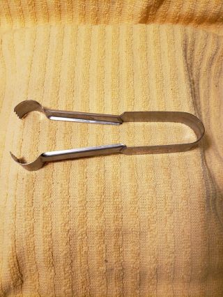 Vintage Ekco Eterna Stainless Usa 6 Inch Ice Tongs