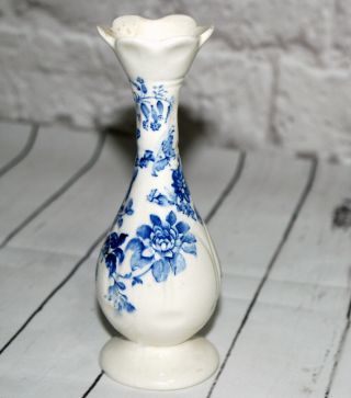 Vintage Vase Charlotte Royal Crownford Ironstone England Blue White Floral 3
