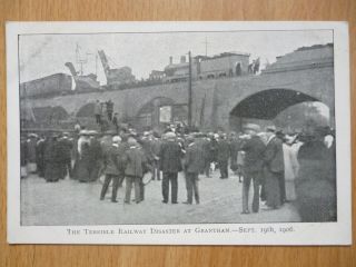 Vintage Postcard Terrible Railway Accident At Grantham 1906