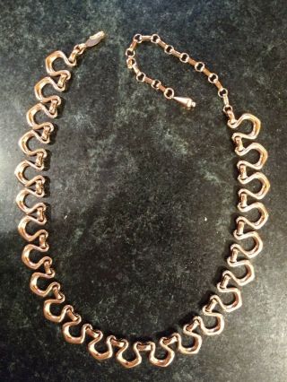 Vintage Renoir Copper Necklace - Geometric - Charity