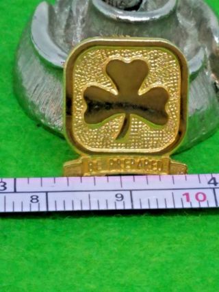Girl Guides Be Prepared Pin Gold - Tone Vintage Retro Collector