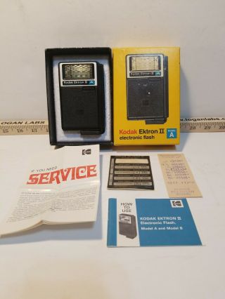 Vintage Kodak Ektron Model A Electronic Flash Unit Box Looks Great