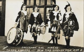 Essex Dagenham Girl Pipers Merrie England York Fair Vintage Postcard 16.  2