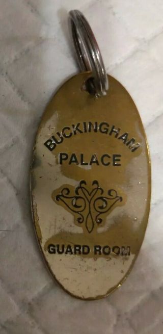 Vintage Buckingham Palace London Key To Guard Room Brass Keychain