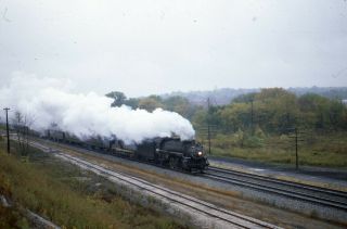 Unidentified Railroad Steam Locomotive 1984 Photo Slide