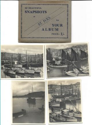 Real Photo Snapshots Of St.  Ives - 12 Views (complete Set) Vintage