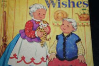 Vtg The Three Wishes Rand McNally 1945 1940s Childrens Book - - TTX 3