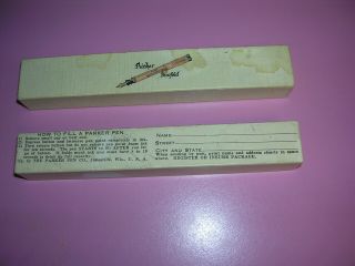 Vintage Parker Duofold Empty Pen Box With Instructions