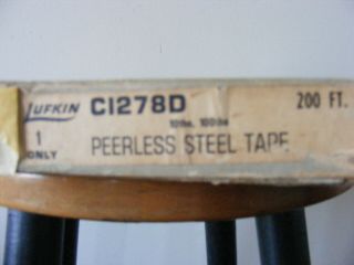 Vintage Lufkin Peerless Steel Tape 200 ft. 2
