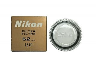 Vtg Nikon 52mm L37c Uv Circular Screw - In Lens Filter With Case & Box Euc