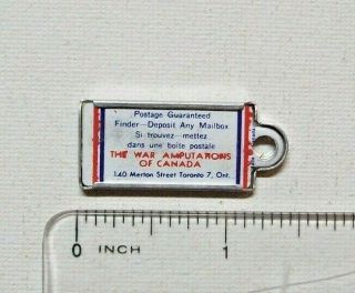 1965 Alberta War Amps Keychain Tag Mini License Plate 576433 2