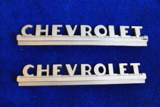 Vintage 1947 1953 Chevy Pickup Truck Side Hood Emblems Badge Accessory Gm Truck
