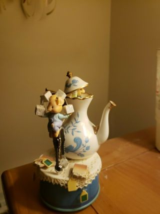 Vintage Enesco Mice Tea Party Tea - Lightful Small World Of Music Box Tea For Two