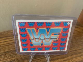 Vintage 1987 Topps Wwf Trading Card Sticker 22 Vintage Wwf Logo -