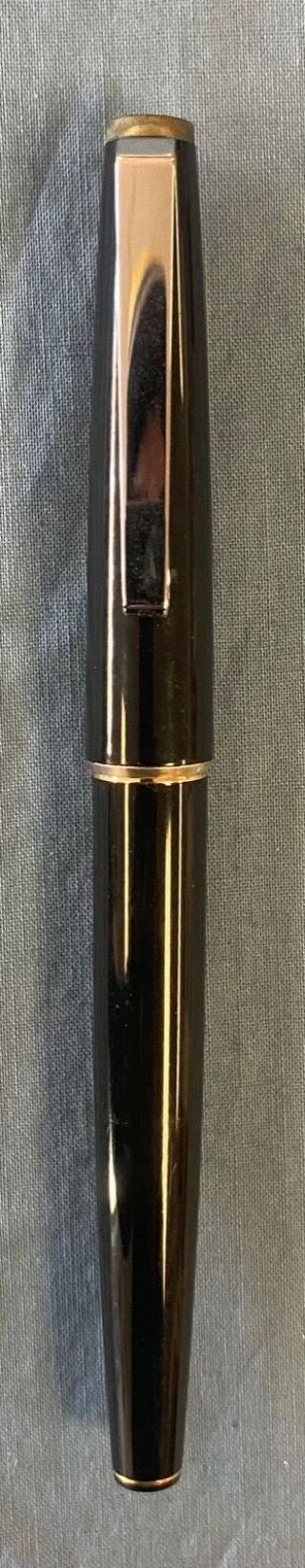 Vintage Montblanc Germany Black Fountain Pen 5.  25 " 14k Nib Estate Find
