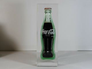 Vintage Coca Cola Coke Glass Bottle In Lucite Or Acrylic