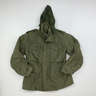 Vintage Us Military 1974 Issue Field Jacket Army Green Size Small Short