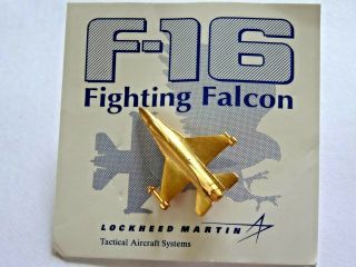 Lockheed Martin F - 16 Fighting Falcon Label Or Hat Pin