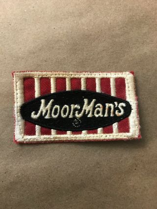 Vtg Moorman’s Feeds Sew On Embroidered Patch Badge Livestock Farming Farm