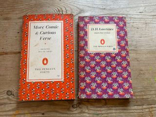 Penguin Poets: More Comic & Curious Verse And D H Lawrence Vintage 1950s