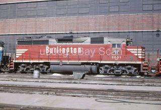 G Slide - Bn Burlington Northern Gp40 3031 Cb&q Denver,  Co 1970