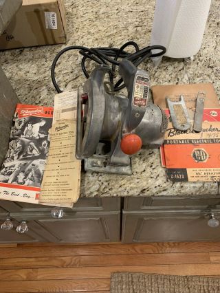 Vintage Milwaukee 7” Circular Saw 700 W/ Case & Accessories Instruction Book
