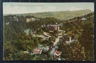 Matlock Bath From The Heights Of Abraham G.  Marsden No2130 Vintage Postcard (d20