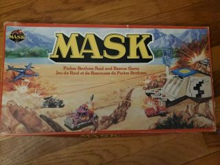 Vintage 1985 Mask Raid And Rescue Parker Brothers Board Game Eng/fr