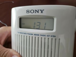 Vintage Sony Icf - S79v 4 Band Shower Radio Tv/weather/am/fm