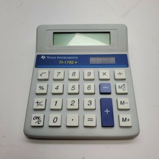 Vintage Texas Instruments Ti - 1795 Plus Arithmetic Pocket Calculator Solar Power