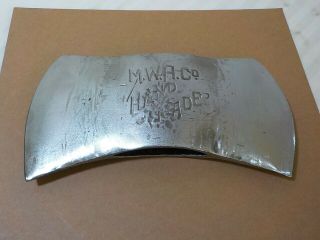 Vintage M.  W.  H.  Co Hand Made Marshall Wells Double Bit Axe Head