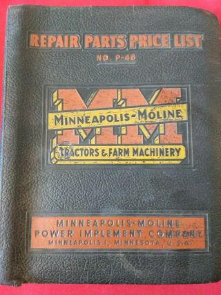 Vintage Minneapolis Moline Tractor Service Bulletins 1953 In Repair Partsbinder