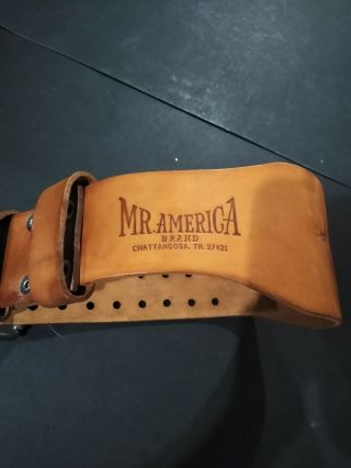Vintage Mr America Leather Weight Lifting Belt Size Small,  Weight Training Belt