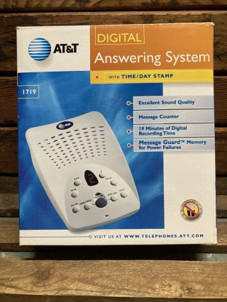 At&t 1719 Digital Answering Machine/answering System Open Box/ Customer Return