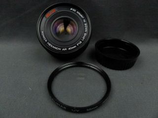 Vintage Konica Hexanon Ar 40mm F 1.  8 Lens