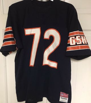 Sand - Knit Nfl William Refrigerator Perry 72 Chicago Bears Jersey,  Mens M,  Vntg