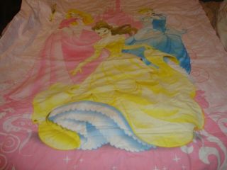 Vintage Disney Princess Toddler Pink Blanket Cinderella Quilt 42 " X 55 " 285