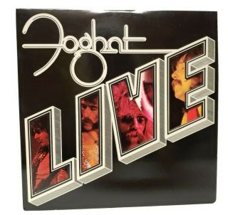 Foghat ‎– " Live " Vintage Vinyl Lp Bearsville ‎– Brk 6971 Die Cut Cover