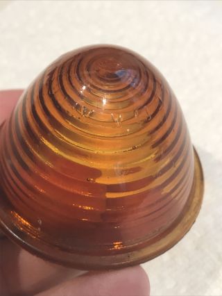 Vintage Kd Lamp Co Amber Glass Lens Beehive Hot Rat Rod 510 511 515 516 Bl25