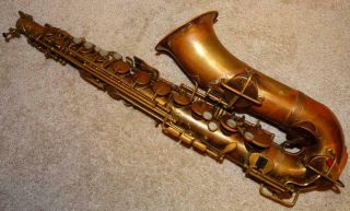 Vintage Hn White King Low Pitch Saxophone,  Serial 47570,  No Neck,  Pre - 1920?