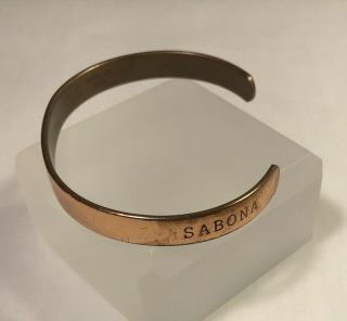 Vintage Sabona London Copper Cuff Bracelet Made In Usa Reg.  No.  800834