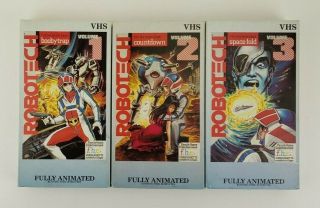 Robotech: The Macross Saga - Vol.  1 - 3 (vhs,  1985/86) Vintage Animation