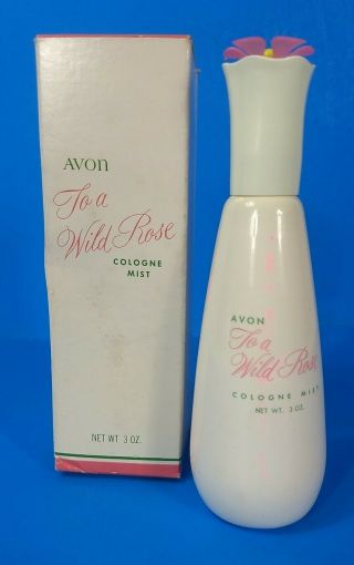 Vintage Avon To A Wild Rose Cologne Mist 3 Oz 95 Full - Smells Great 1970 