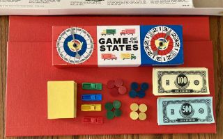 Vintage 1960 Milton Bradley GAME OF THE STATES Board Game - Very Good 3