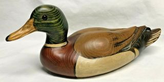 Big Sky Carvers Suzanne Galinac Wooden Duck Decoy 12 " Long 1218/2000
